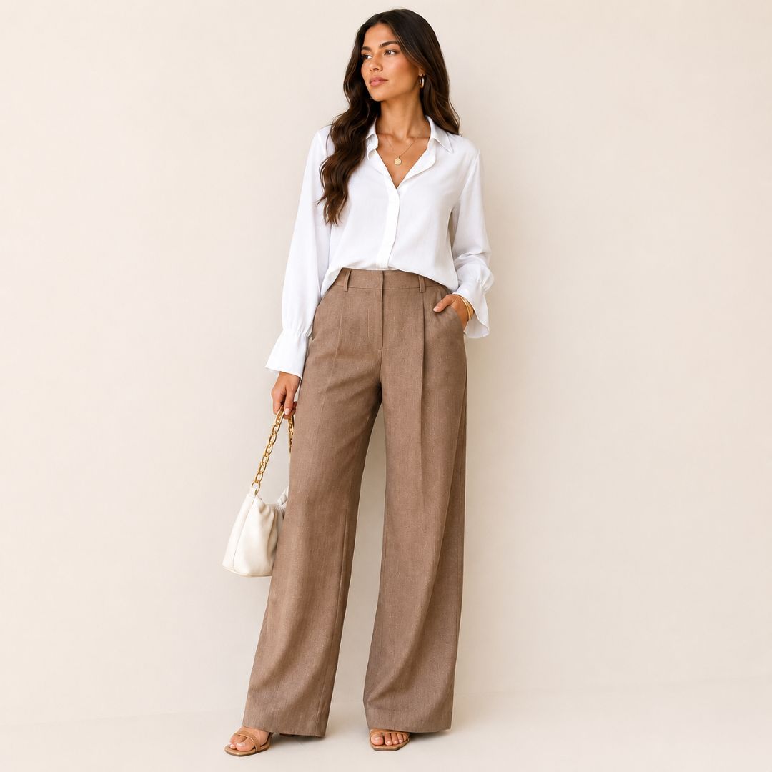 Camisa Blanca con Puños Acampanados