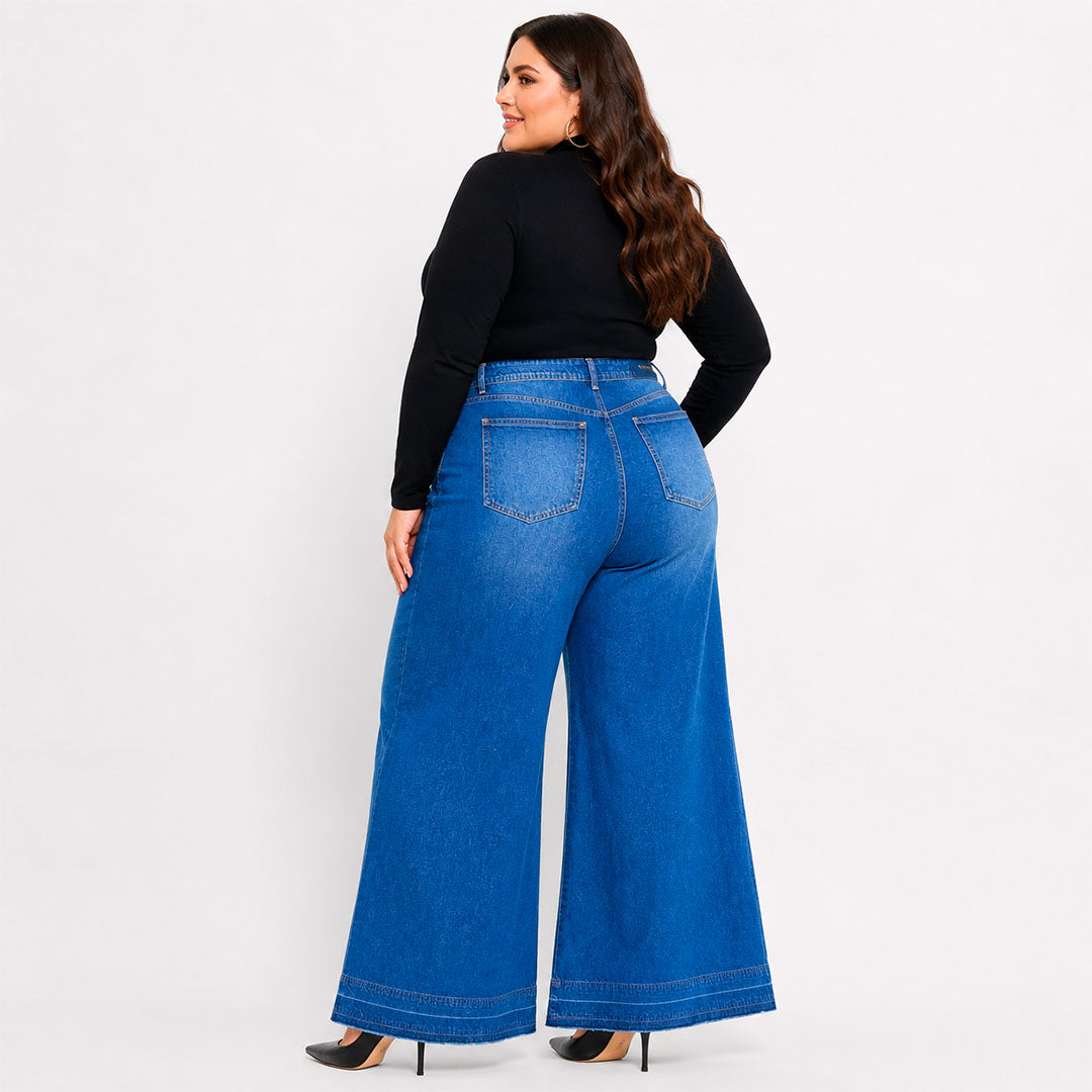 Jeans Wide Leg Palazzo Denim Urban Flow
