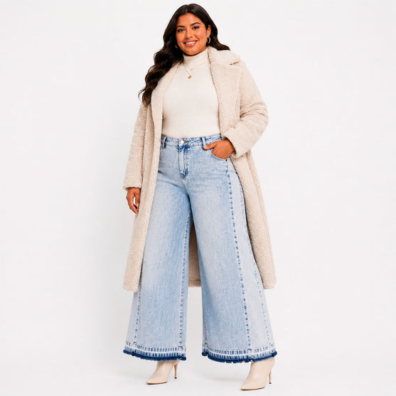 Jeans Wide Leg Palazzo Frost Elegance