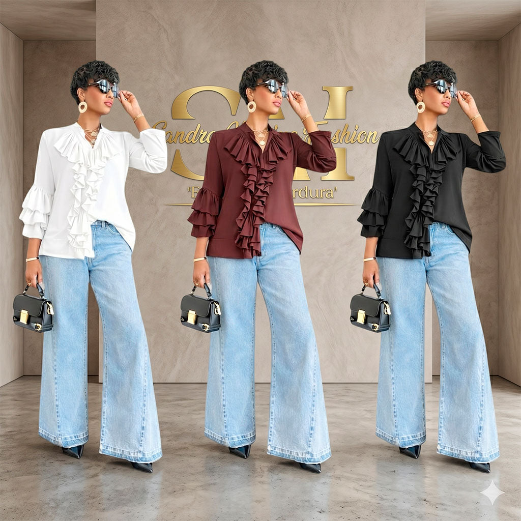 Jeans Wide Leg Premium Paneles