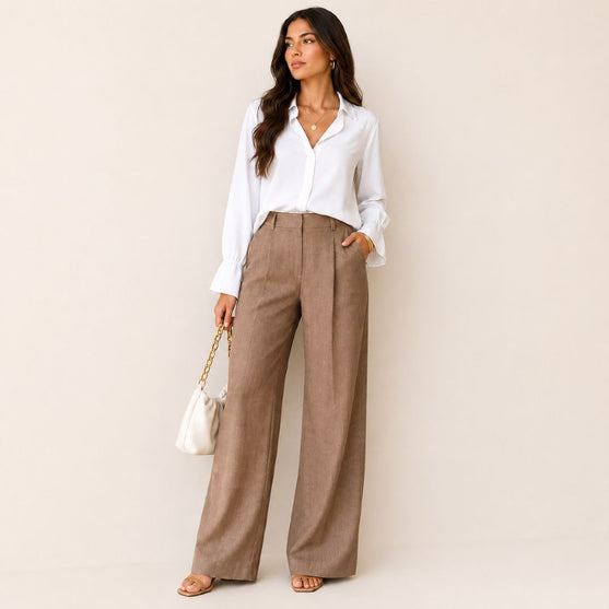 Camisa Blanca con Puños Acampanados