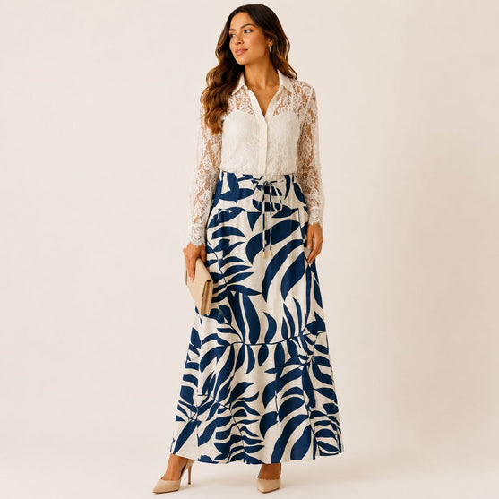 Falda Maxi Estampada Floral